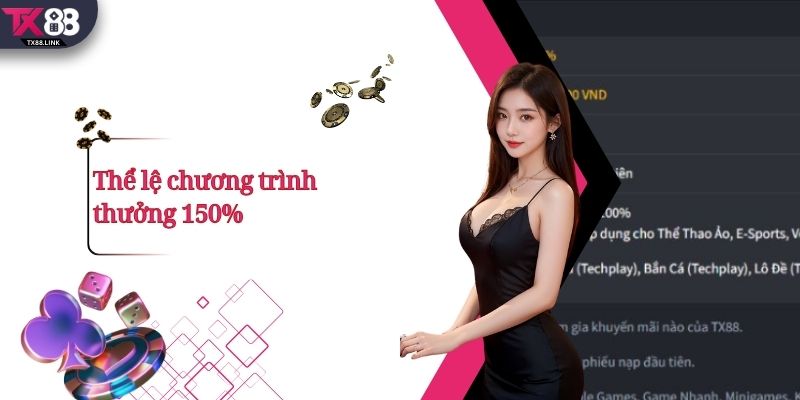 Thể lệ chương trình thưởng 150% 